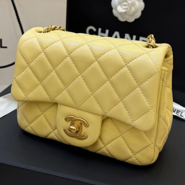 Chanel Classic Mini Square Flap Lambskin Handbag