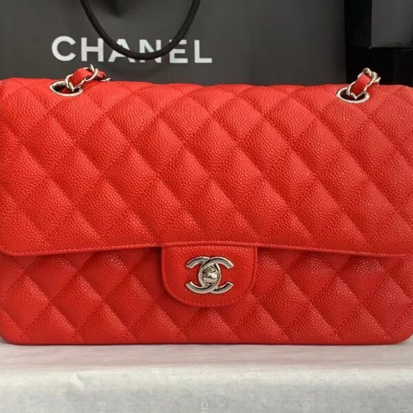 Chanel Classic Double Flap Caviar Leather Handbag