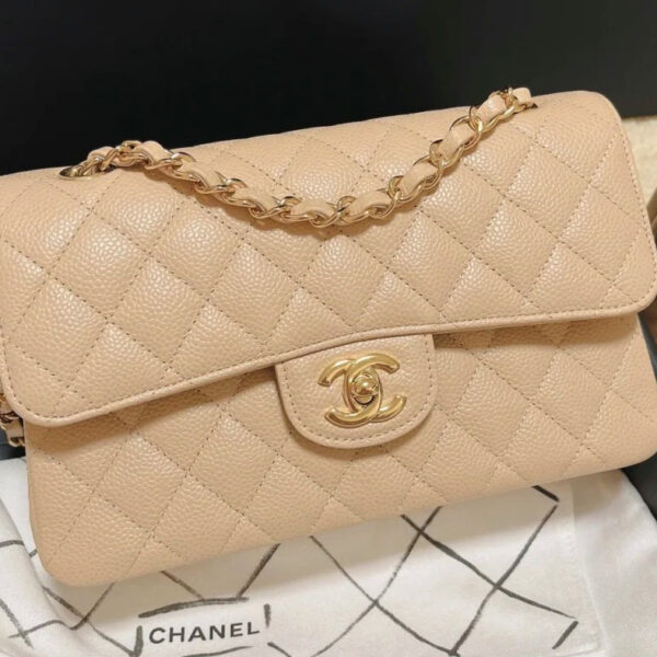 Chanel Classic Double Flap Caviar Leather Handbag