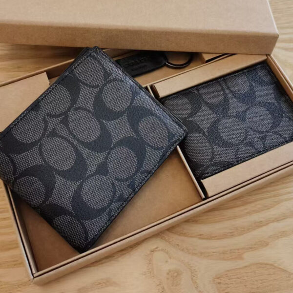 Coach Signature Canvas Bifold Wallet