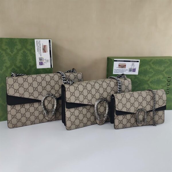 Gucci Dionysus GG Supreme Canvas Shoulder Bag with Web Detail