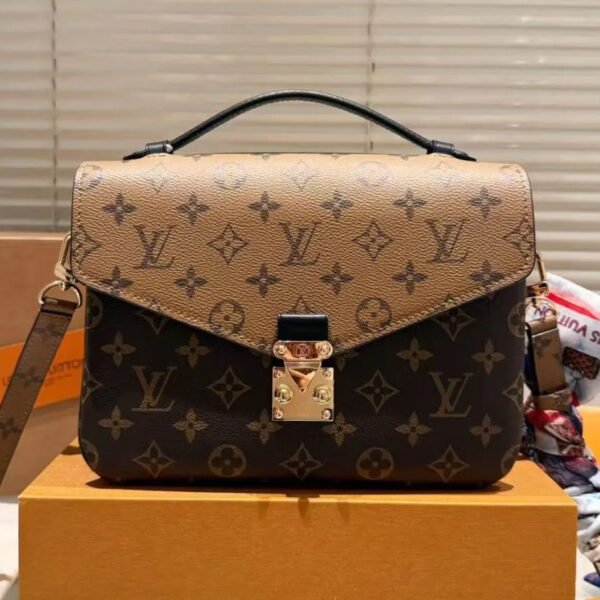 Louis Vuitton Pochette Métis Reverse Monogram Canvas Handbag