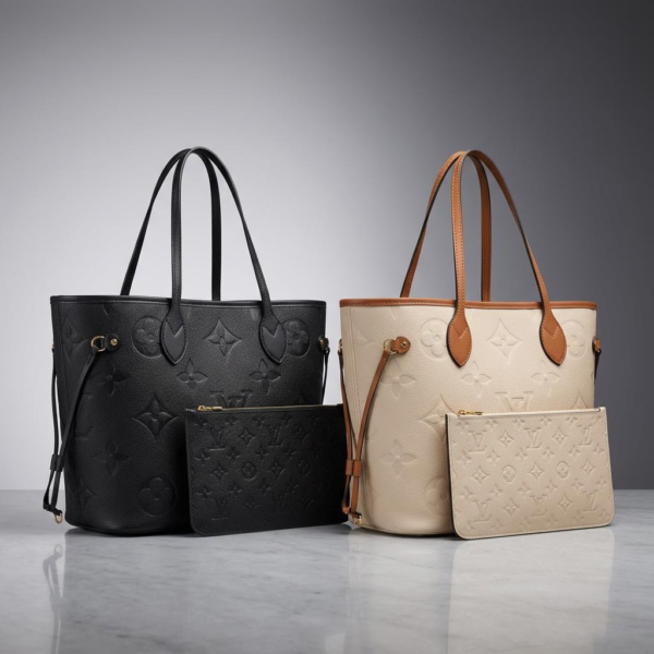 Louis Vuitton Neverfull MM Monogram Empreinte Tote Bag