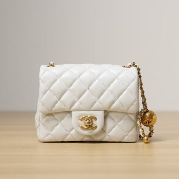 Chanel Classic Mini Square Flap Lambskin Handbag