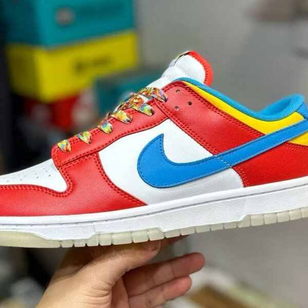 Nike Dunk Low Retro " fruity pebbles" Red Blue Yellow Sneakers DKLBJS